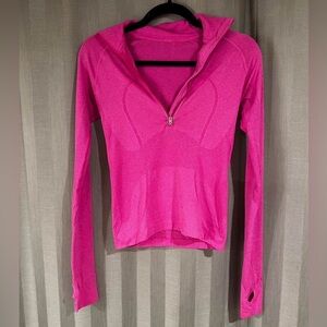 Women's Lululemon Pink Quarter-Zip Top